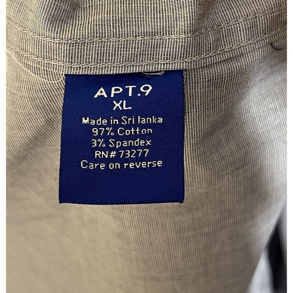 Apt 9 Premier Flex Slim Fit Button‎ Up Shirt Mens Size XL Stretch Long Sleeve - Picture 4 of 6